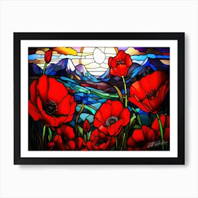 Poppy Day - Poppies Bouquet Art Print