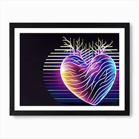 Neon Heart Art Print