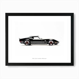 Toy Car 69 Corvette Racer Black Poster Art Print