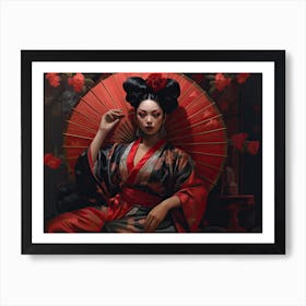Geisha Contemporary Vibes 4 Art Print