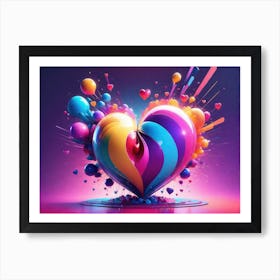 Colorful Heart Creative 14 Art Print