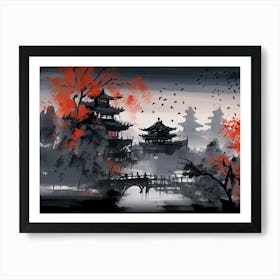 Chinese Landscape Painting Art Print