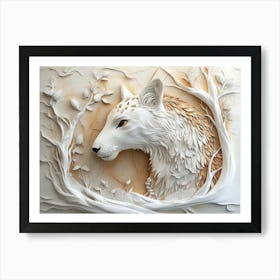 Wolf In The Woods Art Print