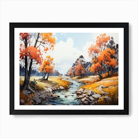 Autumn Landscape Painting Art Print