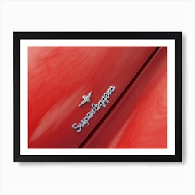 Alfa Romeo Superleggera Badge Red Art Print