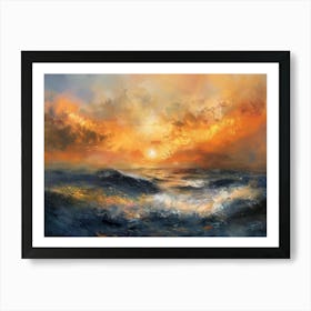 Sunset At Sea Art Print