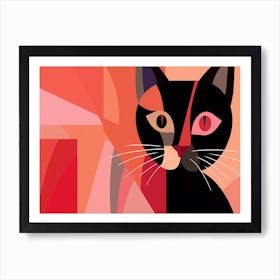 Abstract Cat 12 Art Print