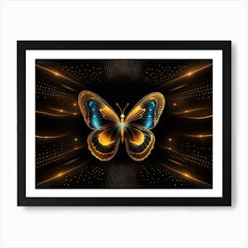 Golden Butterfly 66 Art Print