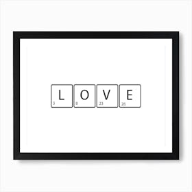 Love Periodic Table Art Print