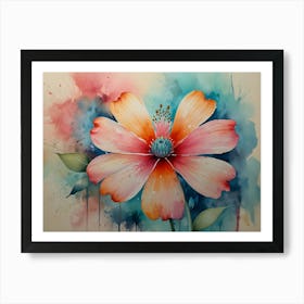 Watercolor Flower Painting Art Print