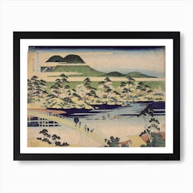 The Togetsu Bridge At Arashiyama In Yamashiro Province, Katsushika Hokusai Art Print