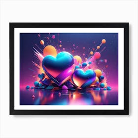 Colorful Heart Creative Art Print 48 Art Print