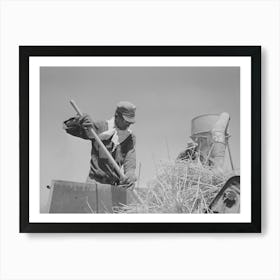 Worker At The Hay Chopper At The Casa Grande Valley Farms, Pinal County, Arizona By Russell Lee Art Print