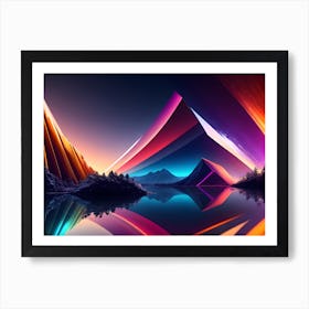 colorful landscape Art Print