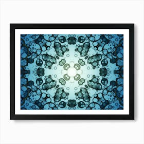 Blue Abstract Pattern Texture Art Print