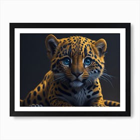 Cute Baby Leopard (4) Art Print