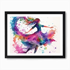 Colorful Dancer Art Print
