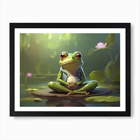 Frog Meditation Art Print