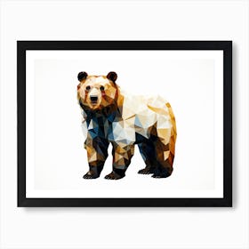 Polygonal Bear 1 Art Print