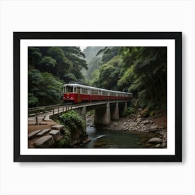 Train Crossing A River Art Print