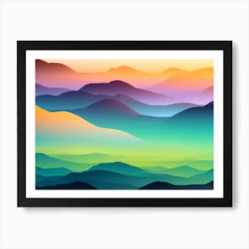 Abstract Mountain Landscape 3 Art Print