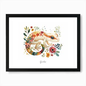 Little Floral Gecko 2 Poster Art Print