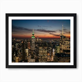 Top Of The Rock View At Night 2 Art Print