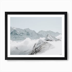 Cloudy Mountain Peaks Art Print