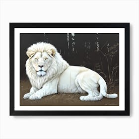 White Lion 24 Art Print