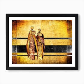 Tribal African Art Illustration In Painting Style 214 Art Print