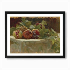 Fruit And Grapes 1 Art Print