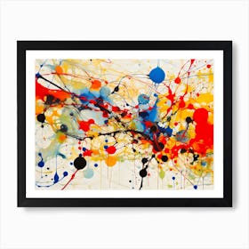 Majestic Splatter Primary Tones Art Print