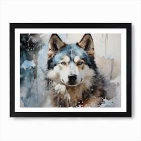 Siberian Husky Painting Art Print