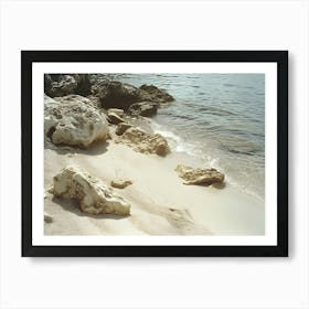 Sand Beach With Rocks 1 Art Print