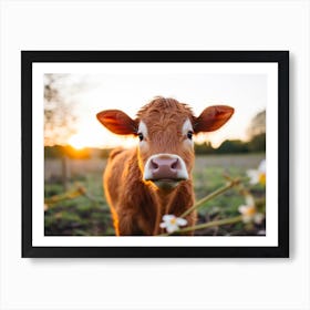 Young Cow Art Print