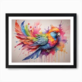 Colorful Parrot 4 Art Print