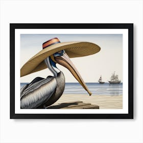 A Pelican on vacation Art Print