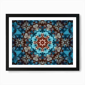 Abstract Mandala Gold Star 1 Art Print