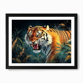 Fantasy Illustration of a Wild Animal Tiger 4 Art Print