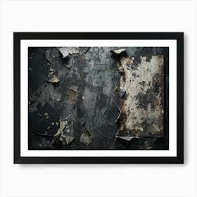 Abstract Background Composed Of Aged Weathered Wallpaper With A Retro Horror Vintage Aesthetic Fea (2) Art Print