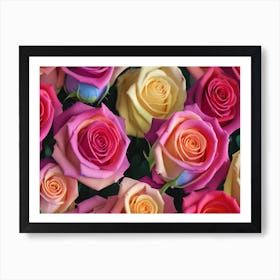 Colorful Roses 6 Art Print