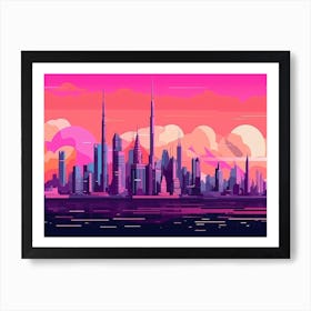 Dubai Skyline Art Print