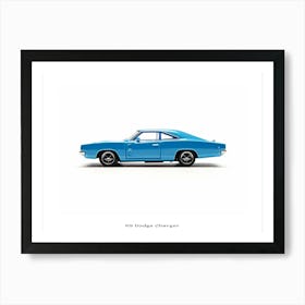 Toy Car 69 Dodge Charger Blue Poster Art Print