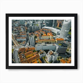 High Above Milan: Cityscape Wall Art in Focus Art Print