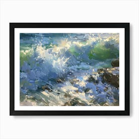 Ocean Crashing 4 Art Print