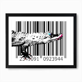 Funny Barcode Animals Art Illustration In Painting Style 016 Poster