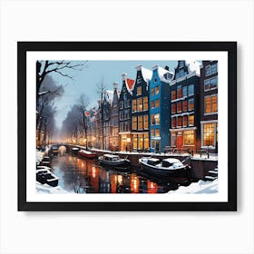 Winter In Amsterdam Art Print