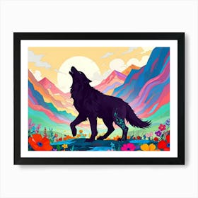 Howling Wolf 5 Art Print