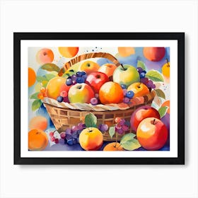 Basket Of Fruit 3 Art Print