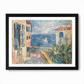 Marine Melody Painting Inspired By Paul Cezanne Art Print